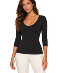 Only Hearts 43819 Black top on Isabel, studio front view
