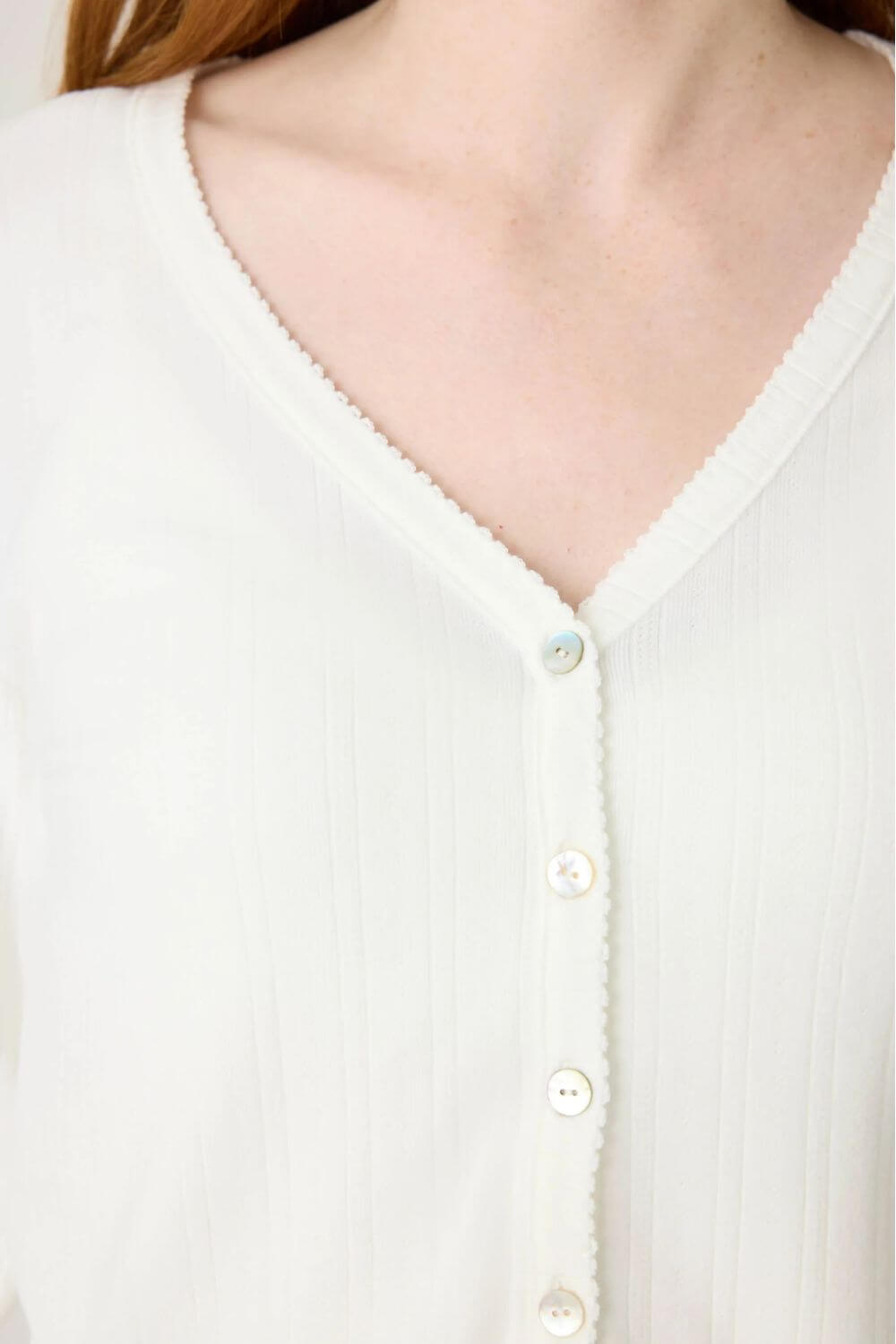 PJ Salvage Pointelle Long PJ Set in Ivory