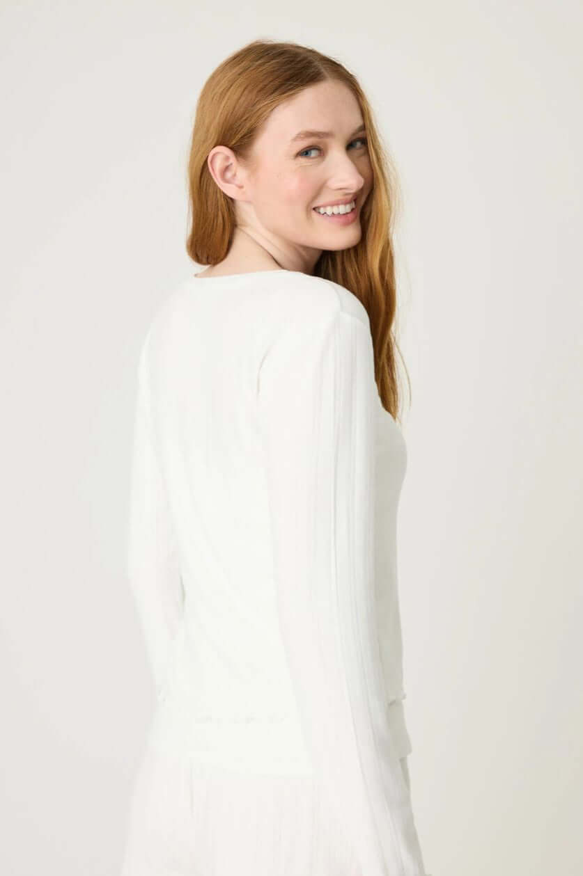 PJ Salvage Pointelle Long PJ Set in Ivory