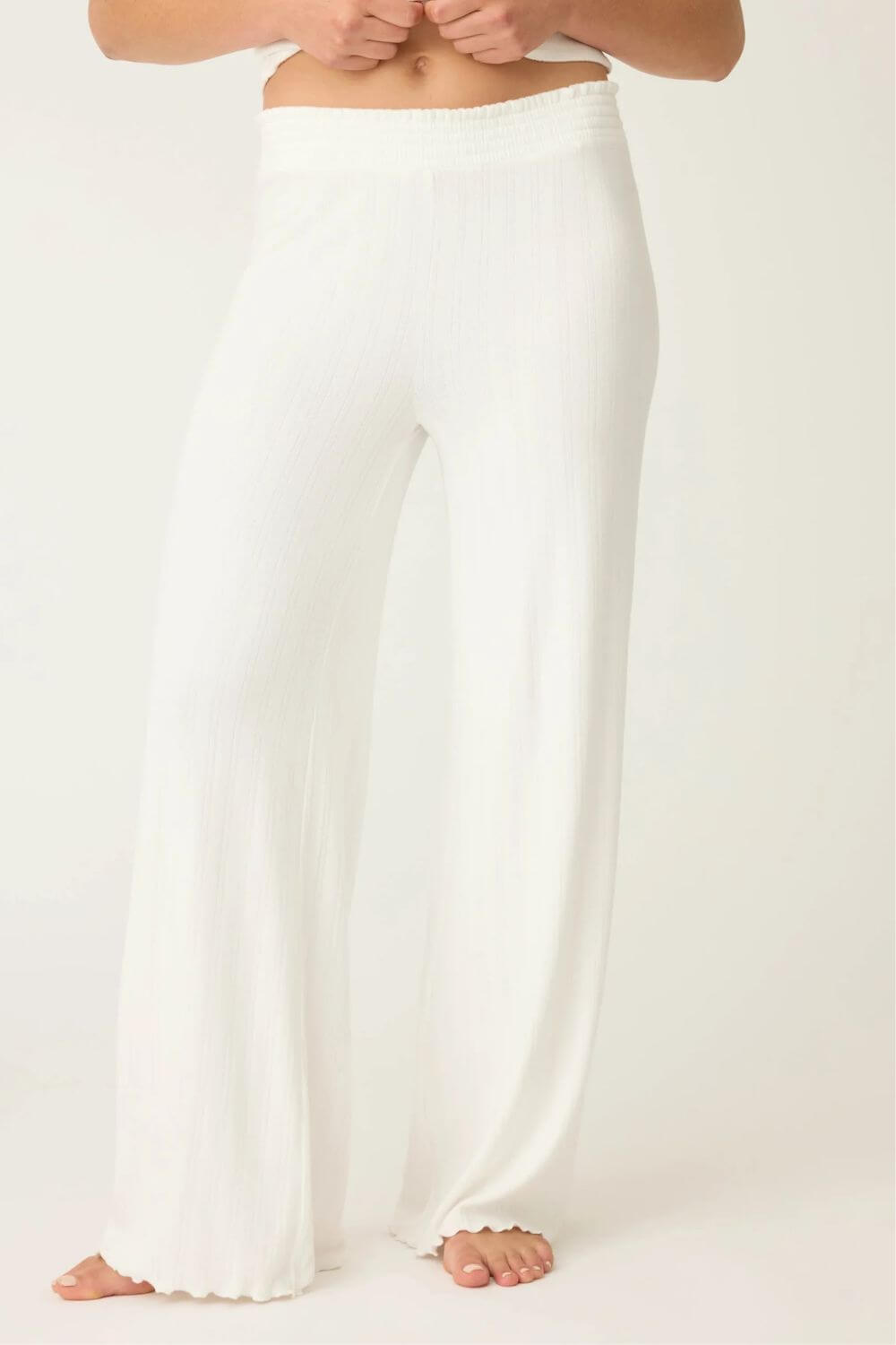 PJ Salvage Pointelle Long PJ Set in Ivory
