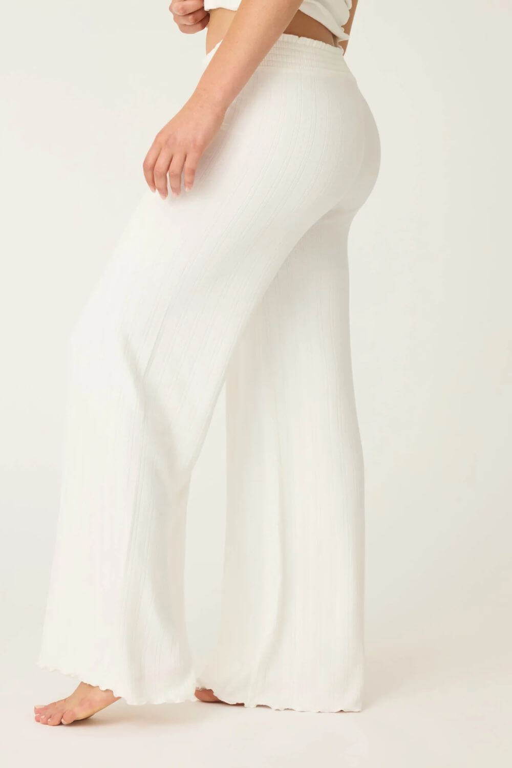 PJ Salvage Pointelle Long PJ Set in Ivory
