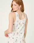 PJ Salvage Red White and Woof Tank and Short Set