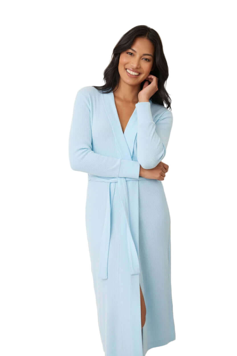 PJ Salvage Textured Robe in Light Sky