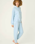 PJ Salvage Western Blooms Jogger and Hoodie Set in Dream Blue