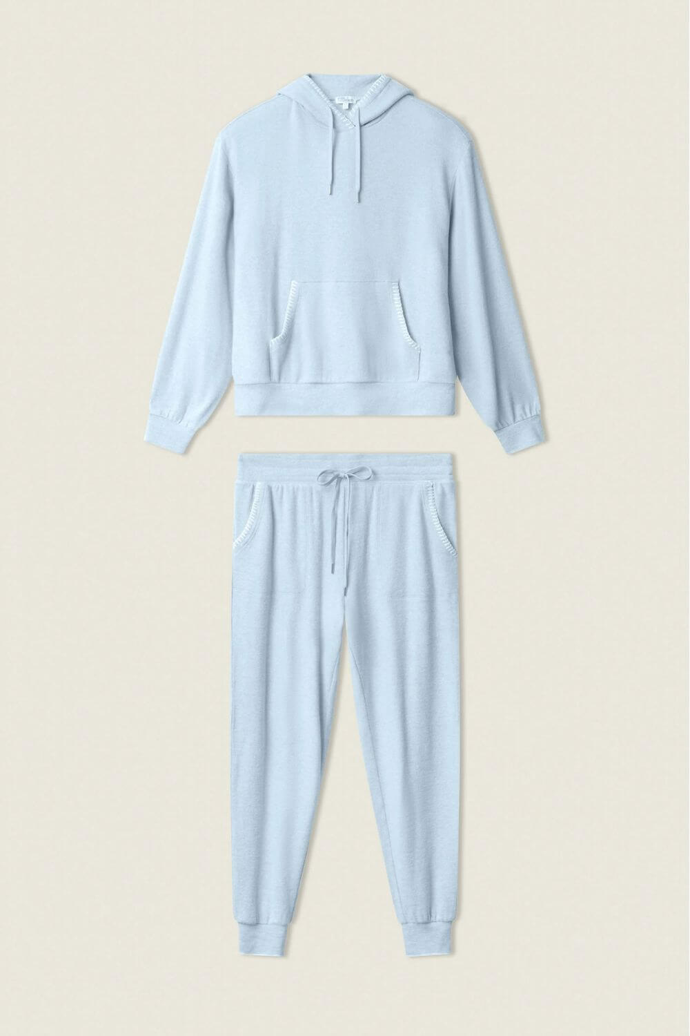 PJ Salvage Western Blooms Jogger and Hoodie Set in Dream Blue
