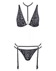 Animal Soul Lingerie Set in Black Python