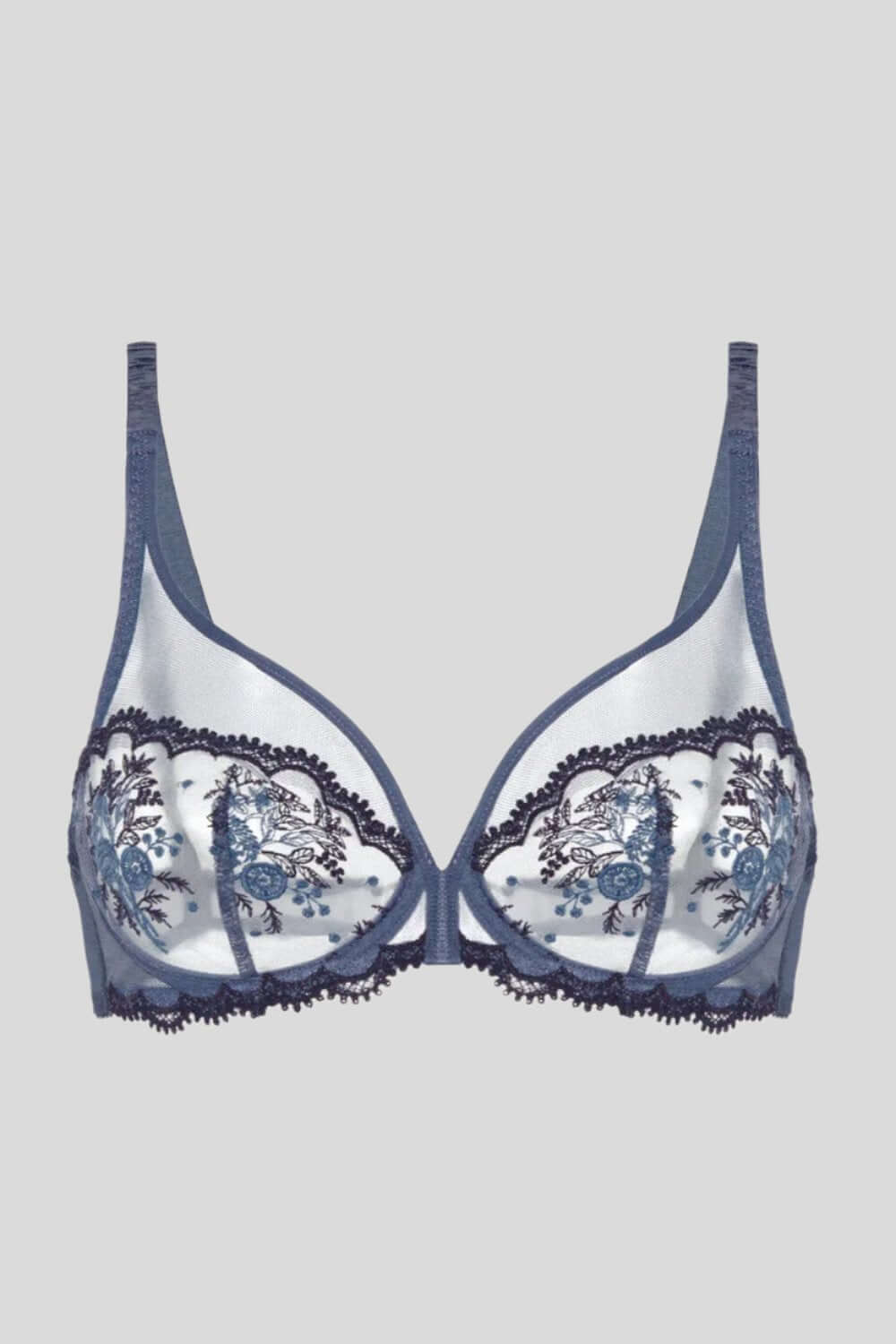 Simone Perele Intrigue Plunging Underwire in Cinder Blue
