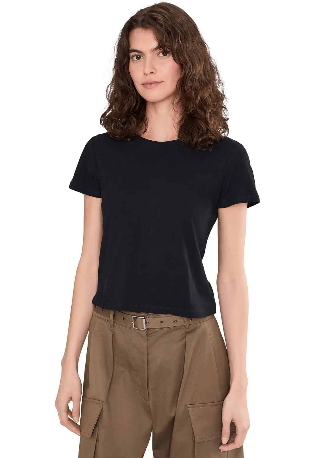 Splendid Louisa Short Sleeve Tee in Black