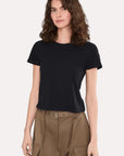 Splendid Louisa Short Sleeve Tee in Black