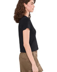 Splendid Louisa Short Sleeve Tee in Black