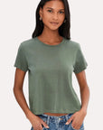 Splendid Louisa Short Sleeve Tee in Eucalyptus