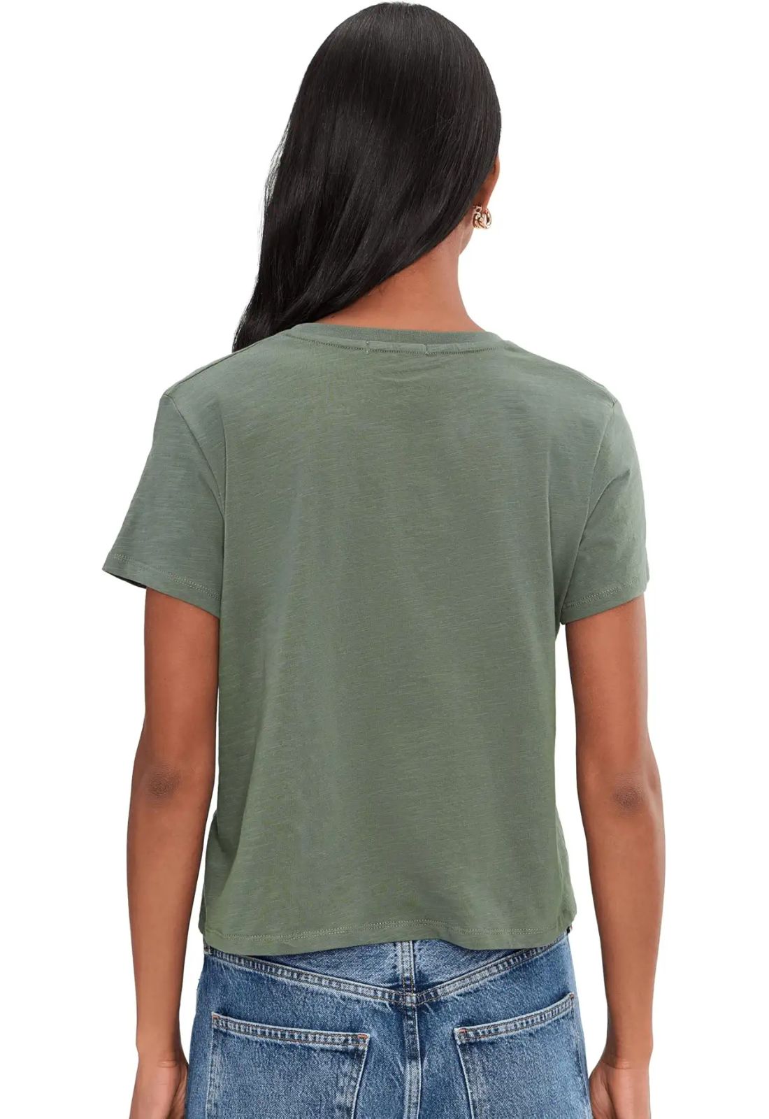 Splendid Louisa Short Sleeve Tee in Eucalyptus
