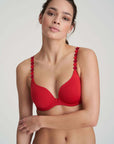 Tom Heart Shaped Bra in Scarlet