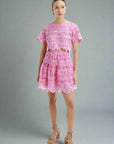 Harper Mini Skirt in Rose
