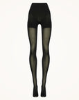 Wolford Tummy 66 Control Top Tights in Black, view 4