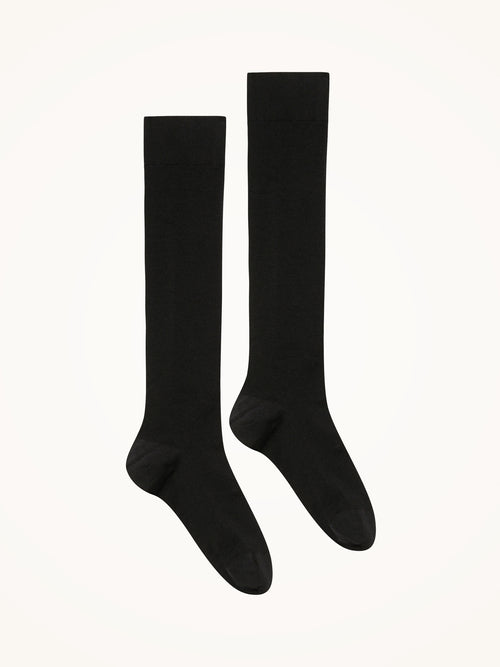 Wolford Merino Knee-Highs in Black - detail view