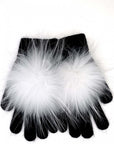 Angora Wool Glove Puff Pom