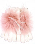 Angora Wool Glove Puff Pom