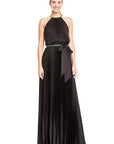 Sleeveless Satin Long Dress