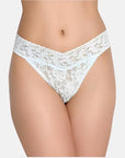 Hanky Panky Original Rise Thong Color: Chai, Black, White, Bliss Pink, Navy, Red, Mint Spring Green, Rain Cloud Blue - D, Celeste Blue, Fiesta Pink - D, Glo Pink - D, Belle Pink - D, Orange Sparkle - D, Granite, Malachite - D, Sea Blue, Desert Rose (Sold Out), Pink Lemonade, Deep Sea Coral, Sunny Days, Grassland, Vivid Violet  at Petticoat Lane  Greenwich, CT