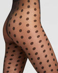 Wolford Elle Tights Color: Fairly Light/Black, Black Size: XS, S, M, L at Petticoat Lane  Greenwich, CT