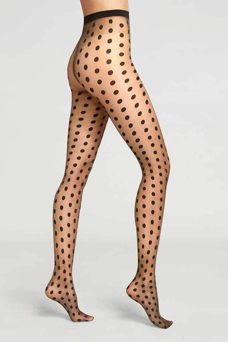 Wolford Elle Tights Color: Fairly Light/Black Size: XS at Petticoat Lane  Greenwich, CT