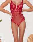 Fleur Du Mal Frankie Laced Bodysuit Color: Red, Black Size: XS, S, M, L at Petticoat Lane  Greenwich, CT