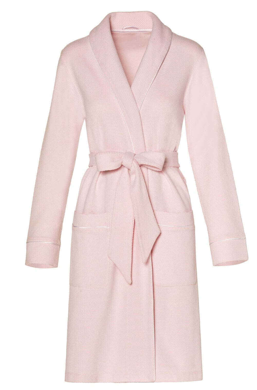 Marelle Grace Long Sleeve Short Robe Color: Pink Size: Medium at Petticoat Lane  Greenwich, CT