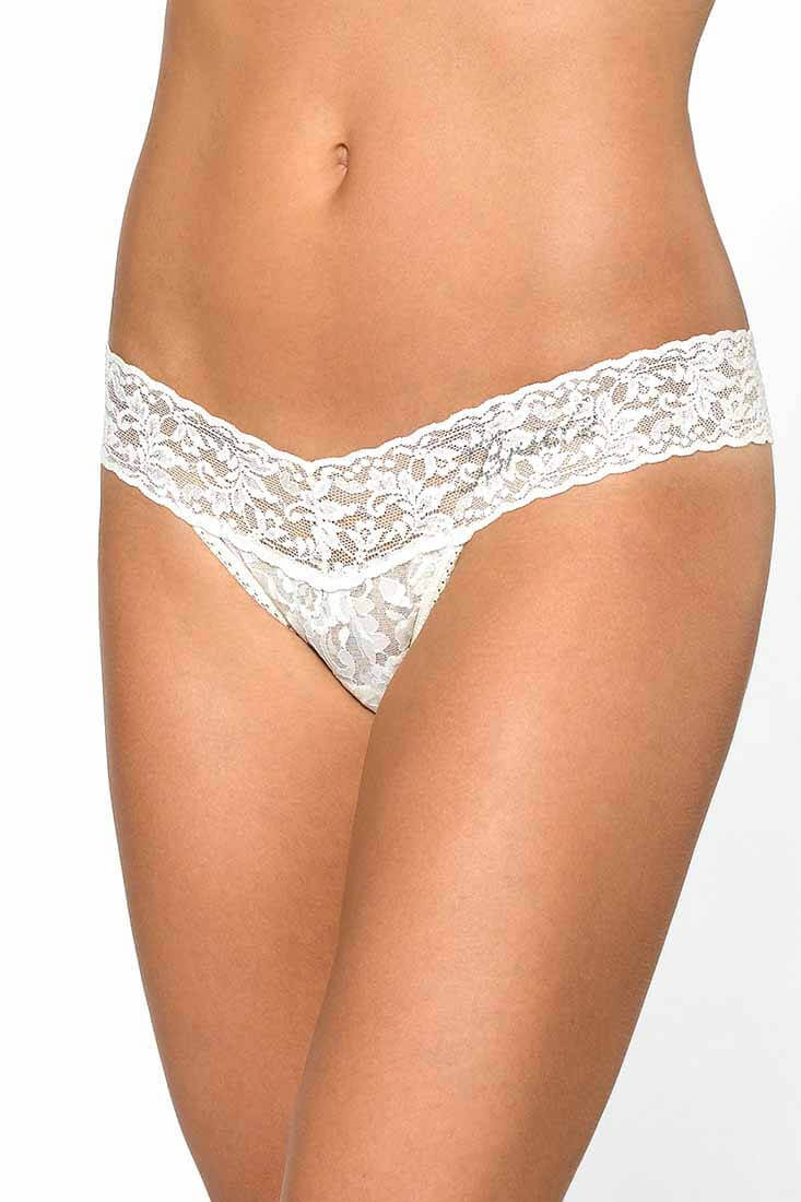 Hanky Panky &quot;Bride&quot; Low Rise Thong Color: Ivory  at Petticoat Lane  Greenwich, CT