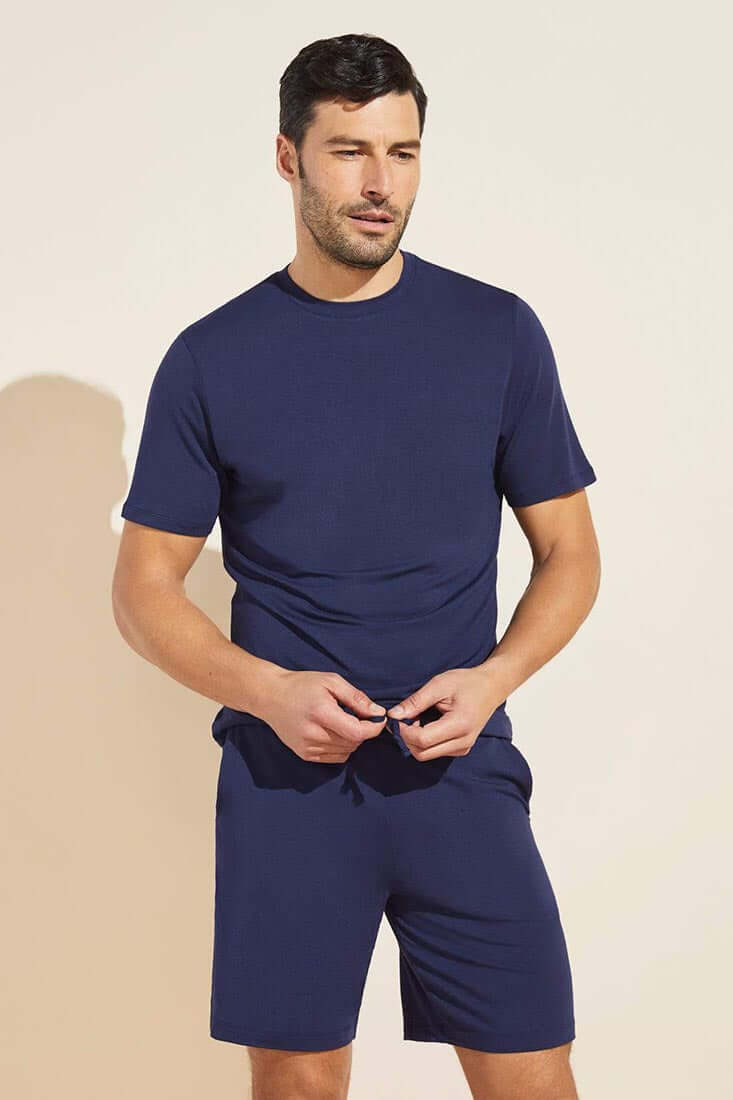 Eberjey Henry Mens Short Set Color: Chacoal, Navy Size: XS, M at Petticoat Lane  Greenwich, CT