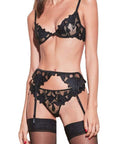 Fleur Du Mal Lily Embroidered Hipster Thong Color: Black Size: XS at Petticoat Lane  Greenwich, CT