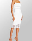 Lace Midi Dress in Ivory