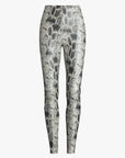 Faux Leather Animal Legging in Fog Python