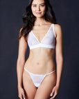 Journelle Sapna G-String Color: Lune (White), Champagne (nude), Noir (Black), Carmel, Delicate (Pink) Size: S/M, M/L at Petticoat Lane  Greenwich, CT