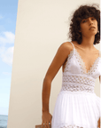 Charo Ruiz Cindy Long Dress Color: White Size: S, M, L at Petticoat Lane  Greenwich, CT