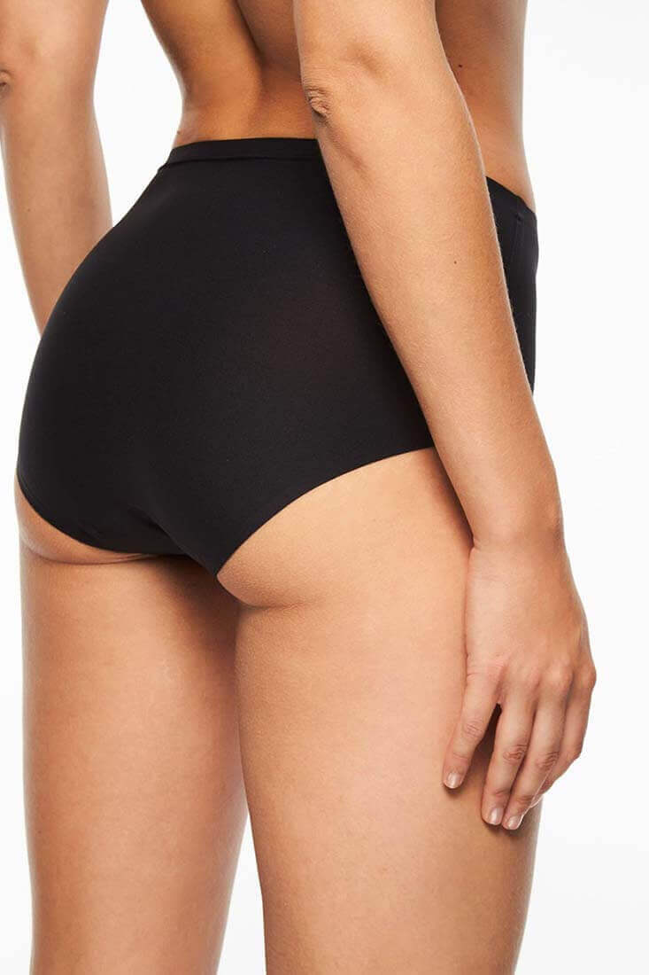 Chantelle Soft Stretch Brief #2647 back view in Black