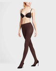 Falke Pure Matt 50 DEN Color: Brown Size: S at Petticoat Lane  Greenwich, CT