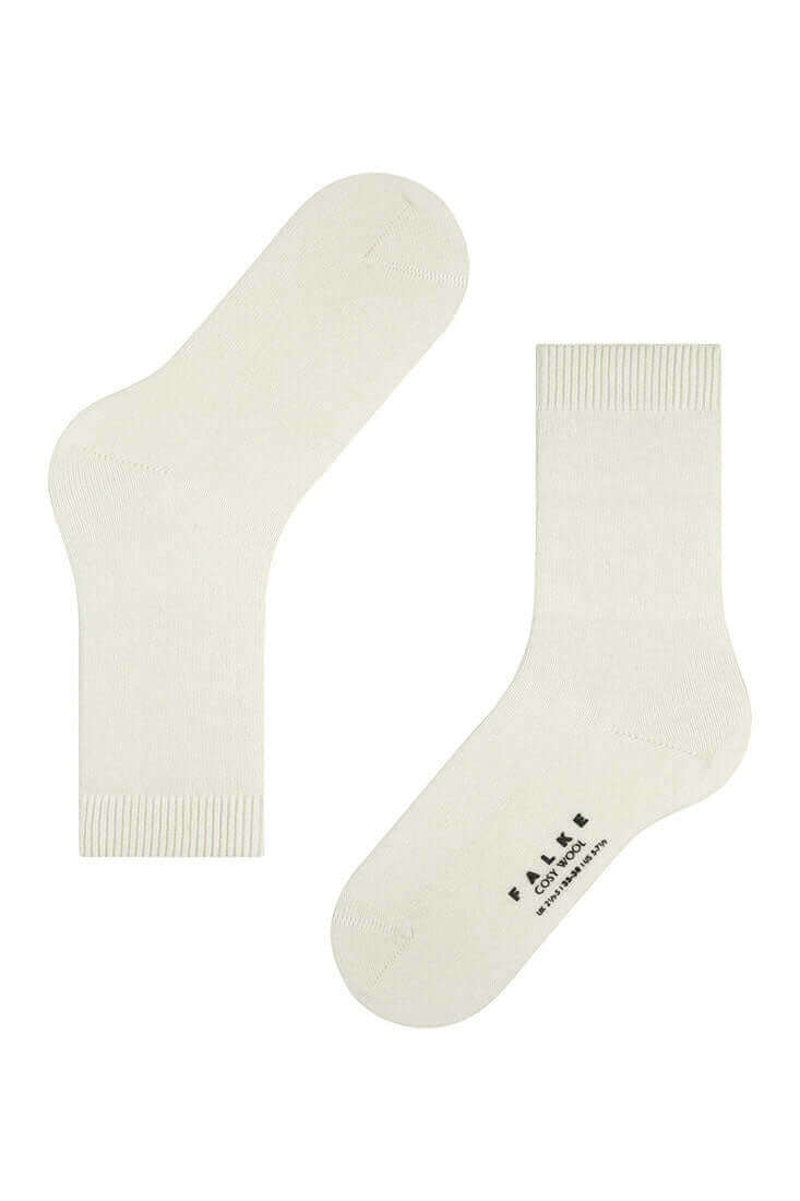 Falke Cosy Wool Women's Socks Color: Off-White, Black, Grey Mix, Dark Navy Size: 35-38, 39-42 at Petticoat Lane  Greenwich, CT