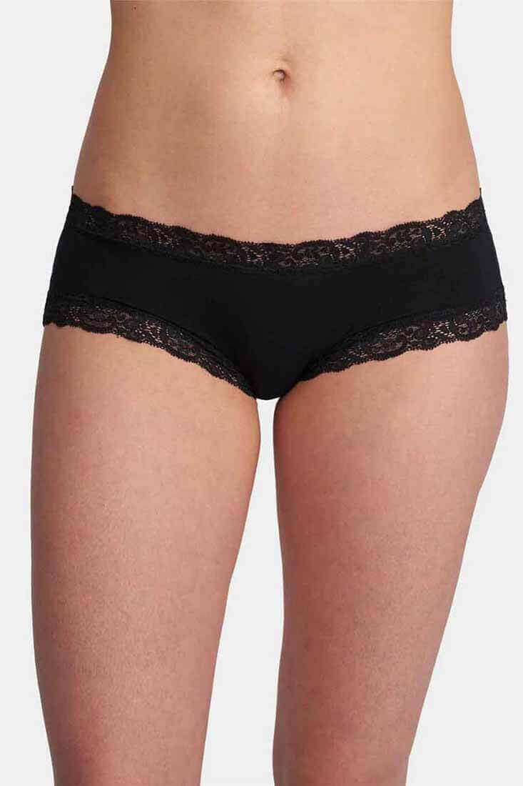 Fleur't Iconic Boyshort Color: Black, Malibu, Skylight, Rosette, Champagne, Chantilly, Heather Grey/Chantilly, Seashell, Black/Seashell, Coral Sea-D, Eventide, Twilight, Eventide/Cloud Soft Size: S, M, L at Petticoat Lane  Greenwich, CT