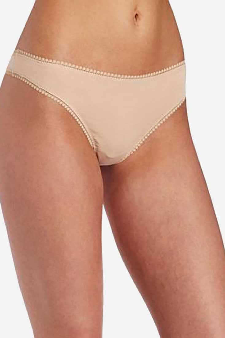 On Gossamer Cabana Cotton Hip-G Thong Color: Champagne Size: S/M at Petticoat Lane  Greenwich, CT