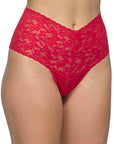 Hanky Panky Retro High-Waisted Thong Color: Red  at Petticoat Lane  Greenwich, CT