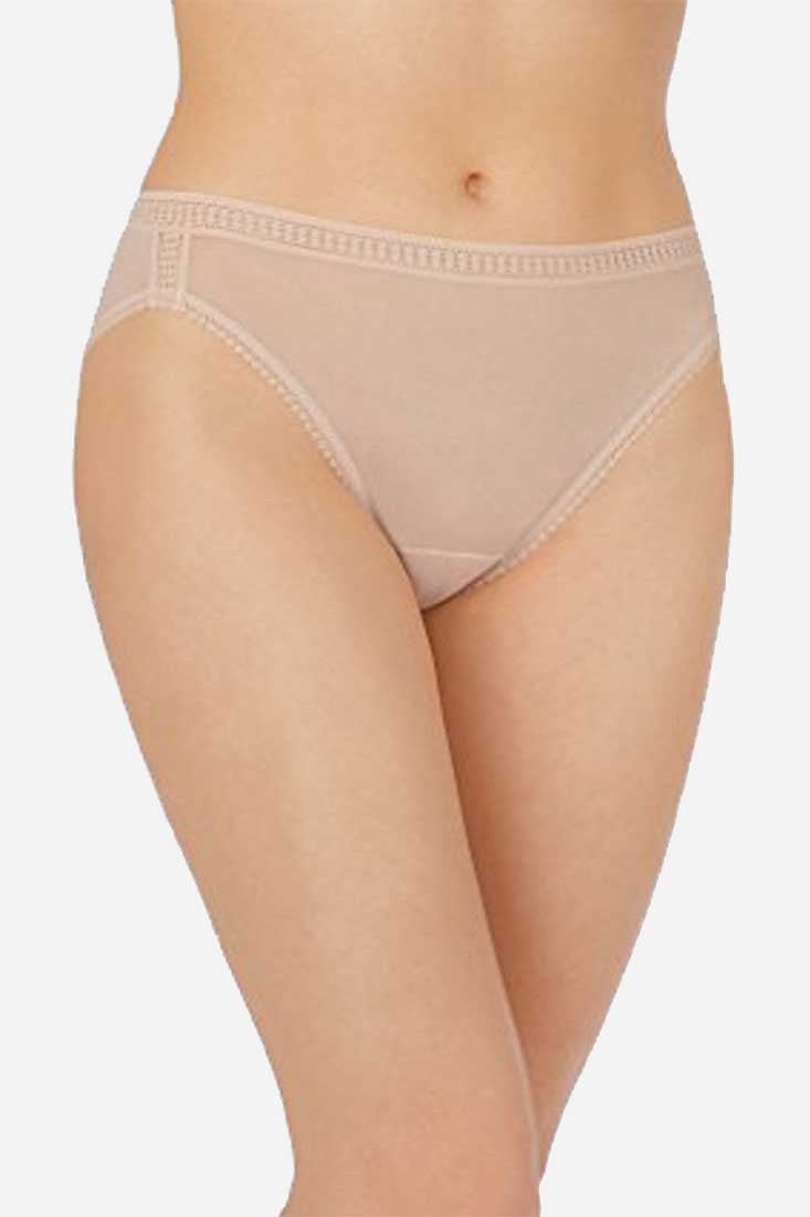 On Gossamer Mesh Hi-Cut Brief Color: Champagne Size: S at Petticoat Lane  Greenwich, CT