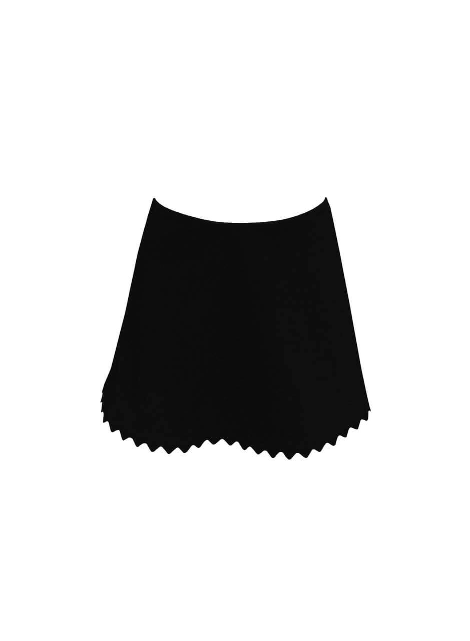 Karla Colletto Inés A-Line Skirt in Black
