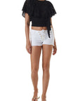 Melissa Odabash Alexi Shorts Color: White, Blush Size: XS, S, M at Petticoat Lane  Greenwich, CT
