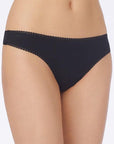 On Gossamer Cabana Cotton Hip-G Thong Color: Black Size: S/M at Petticoat Lane  Greenwich, CT