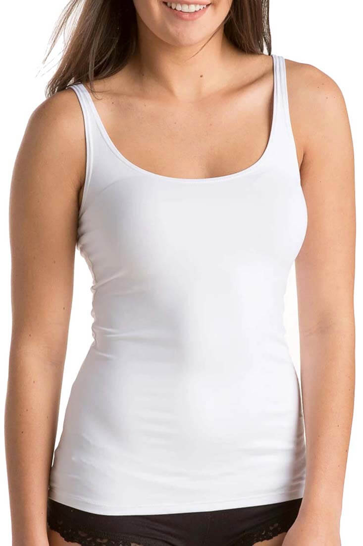 Only Hearts Skinny Neck Tank in White