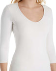 Only Hearts 3/4 Sleeve V Neck 2-Ply Color: White Size: S at Petticoat Lane  Greenwich, CT
