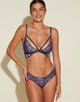 Paradiso Triangle Bra in Navy/Rani Pink