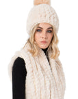 Pia Rossini Tazmin Beanie Color: Honey  at Petticoat Lane  Greenwich, CT