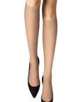 Wolford Individual 10 Knee Highs Color: Cosmetic Size: S at Petticoat Lane  Greenwich, CT